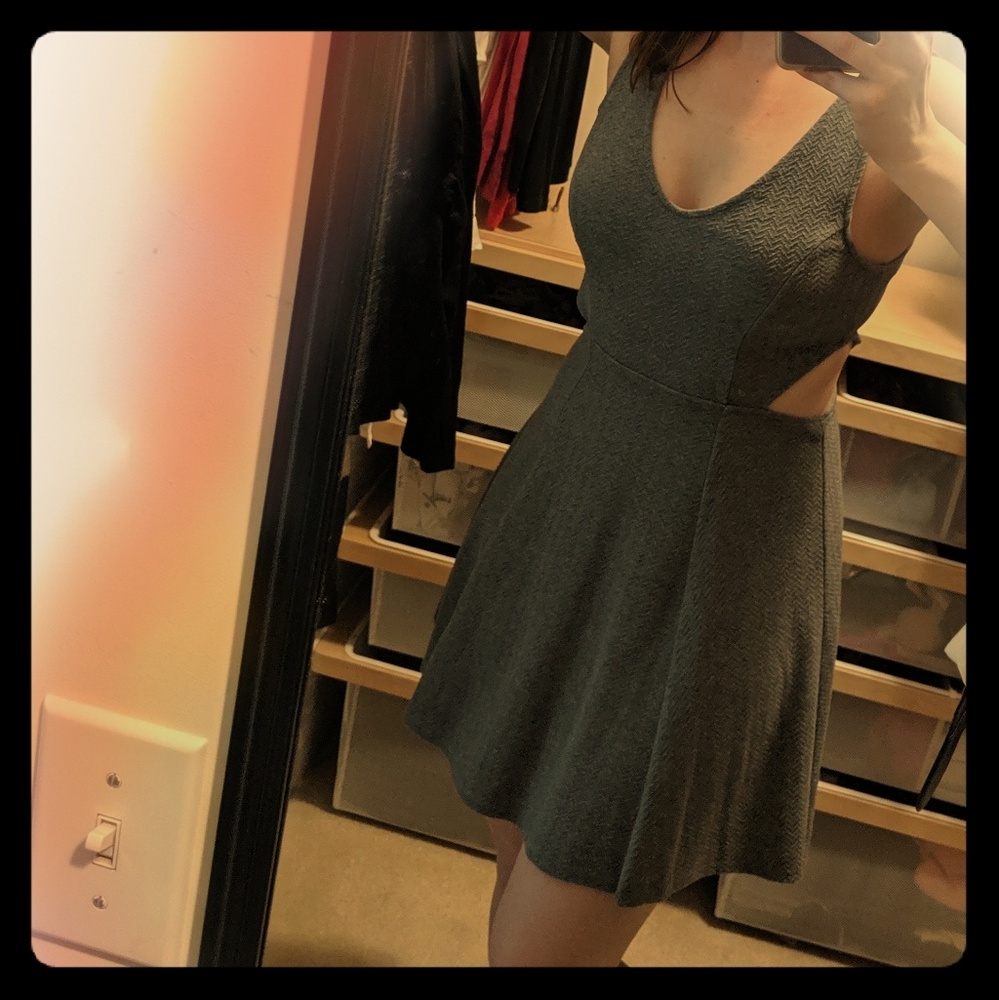 Gray cutout sundress